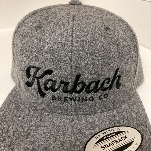 Karbach Brewing Co Wool Snapback Hat Grey Houston - Picture 2 of 7